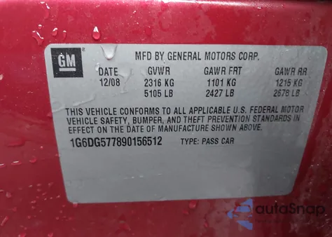 2009 Cadillac Cts Standard from USA, damaged, VIN 1G6DG577890156512